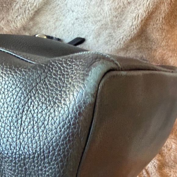 Longchamp Pebble Black Leather Hobo Bag Silver Hardware - Picture 6 of 16